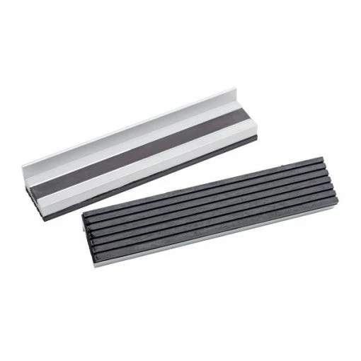 Yost Vises MR-345 4-1/2" Magnetic Aluminum Vise Jaw Caps With Rubber Finish – Protect Delicate Workpieces
